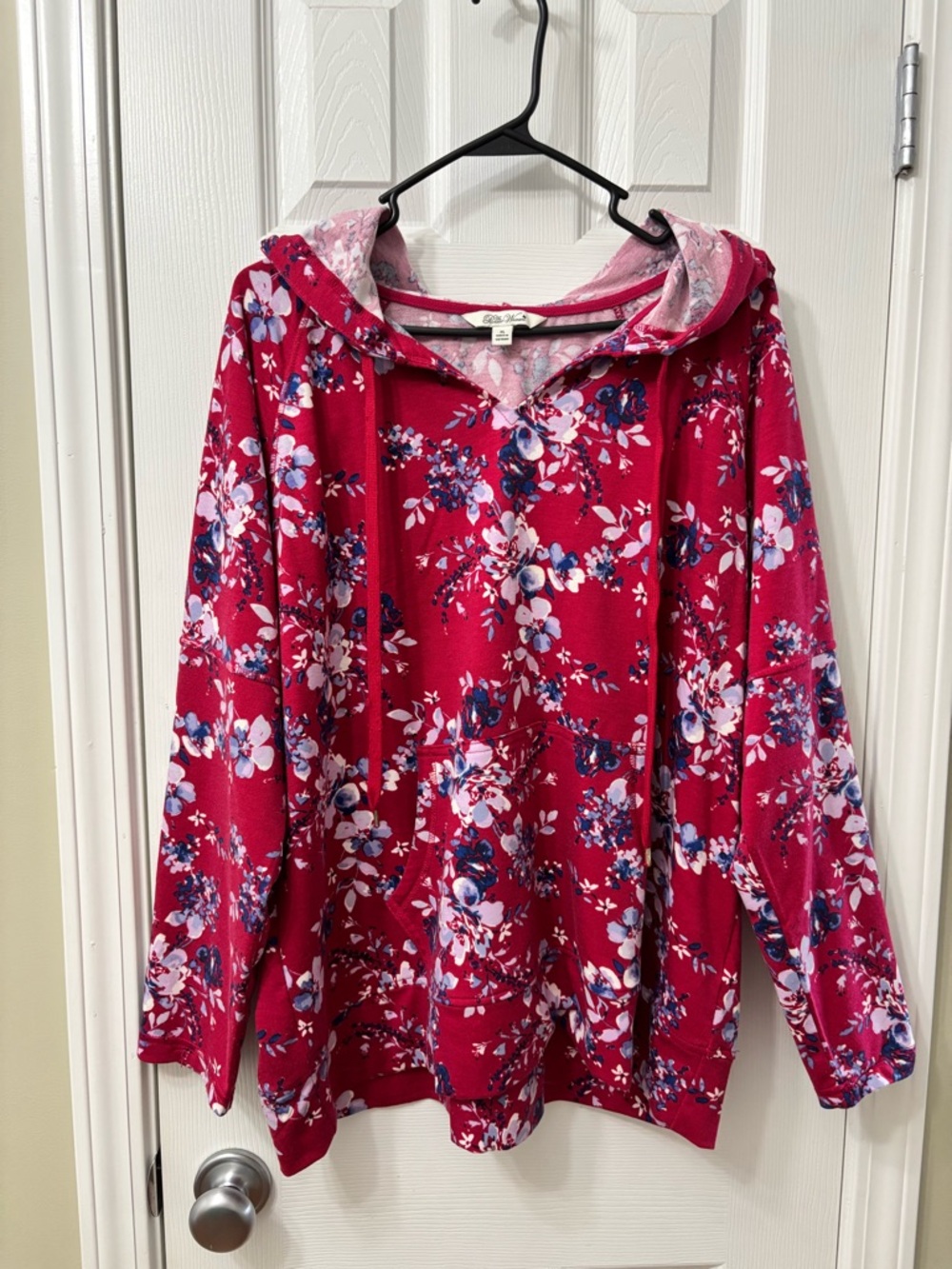 Pioneer Woman Pink Floral Pullover Hoodie Sweatshirt Women’s Size XL - Picture 2 of 7